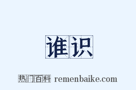 谁识是什么意思的图片